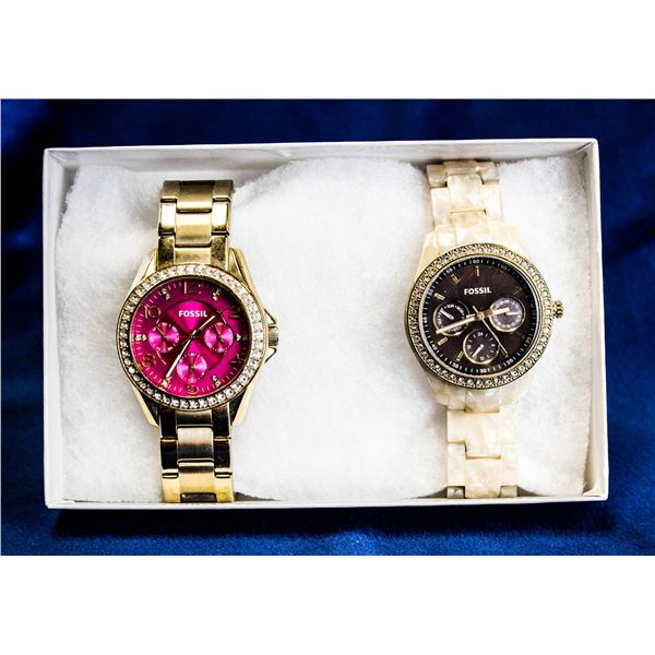 SET OF 2 BRAND NAME FOSSIL WATCHES