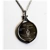 Image 1 : 38.75G .925 STERLING SILVER COIN PENDANT W/CHAIN