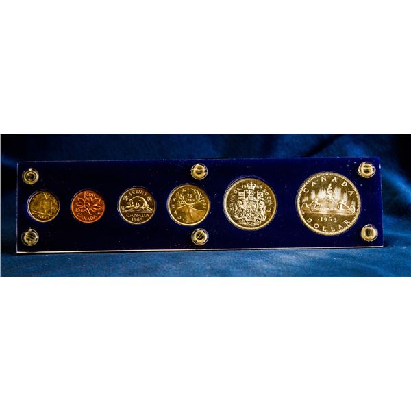 1965 CANADA PROOF-LIKE COIN SET IN CAPITOL HOLDER