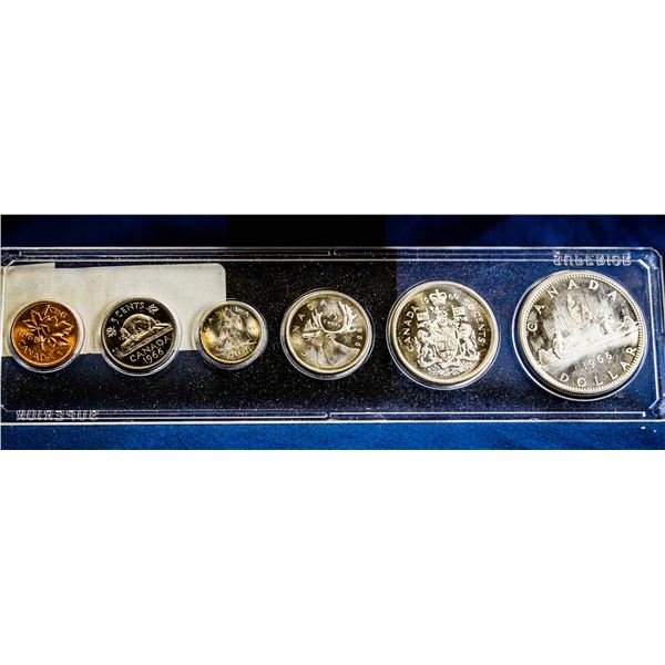 GEM UNCIRCULATED 1966 CANADA YEAR SET