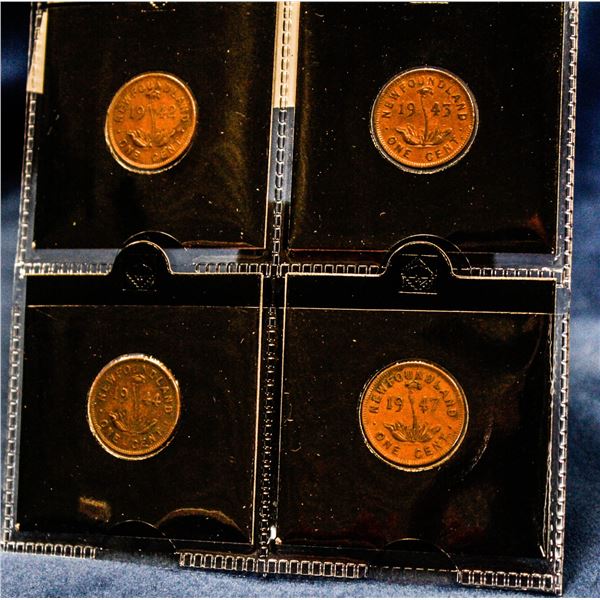 SET OF 3 NEWFOUNDLAND SMALL CENT COINS