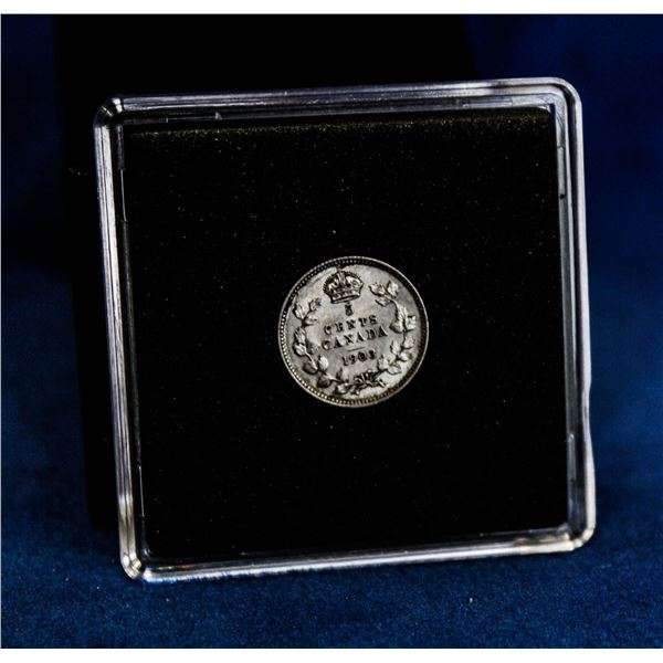 ABOUT UNCIRCULATED 1903 CANADA SILVER 5 CENT