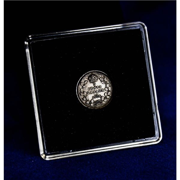 VF-EF CONDITION 1906 SILVER CANADA 5 CENT