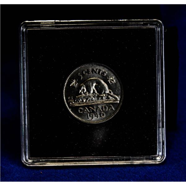 1940 CANADA NICKEL 5 CENT ABOUT UNCIRCULATED