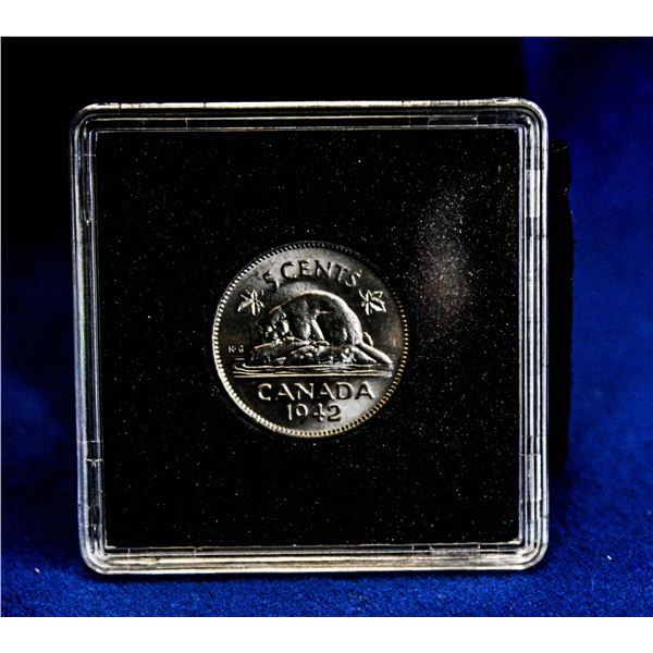 CHOICE UNCIRCULATED 1942 NICKEL CANADA 5 CENT