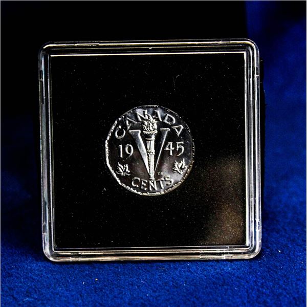 UNCIRCULATED 1945 STEEL CANADA VICTORY NICKEL