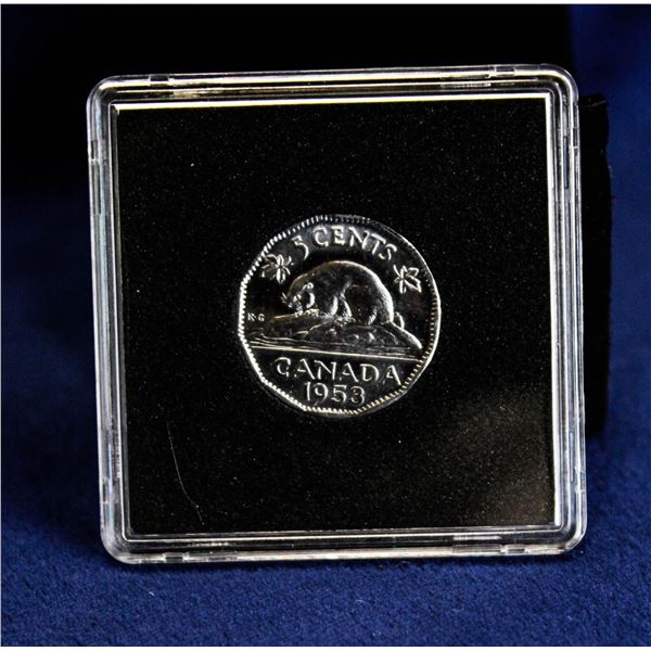 1953SF MINTSTATE CANADA NICKEL 5 CENT COIN