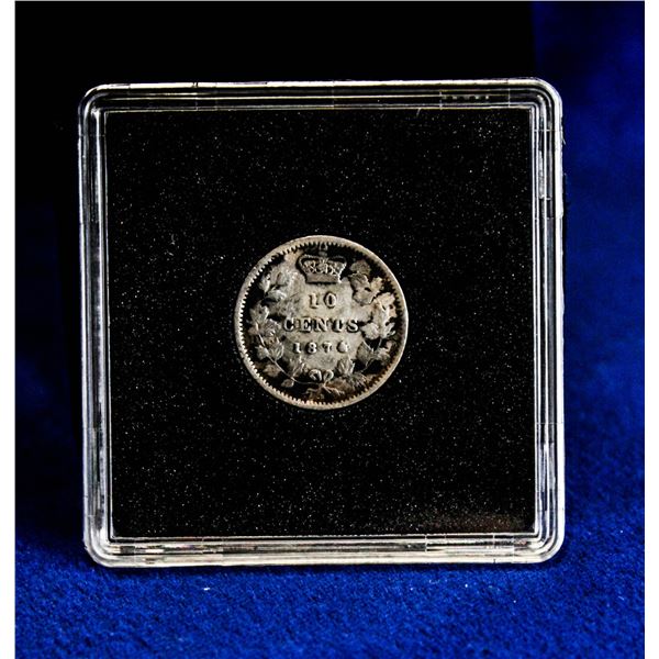 1874H VICTORIAN CANADA SILVER 10 CENT