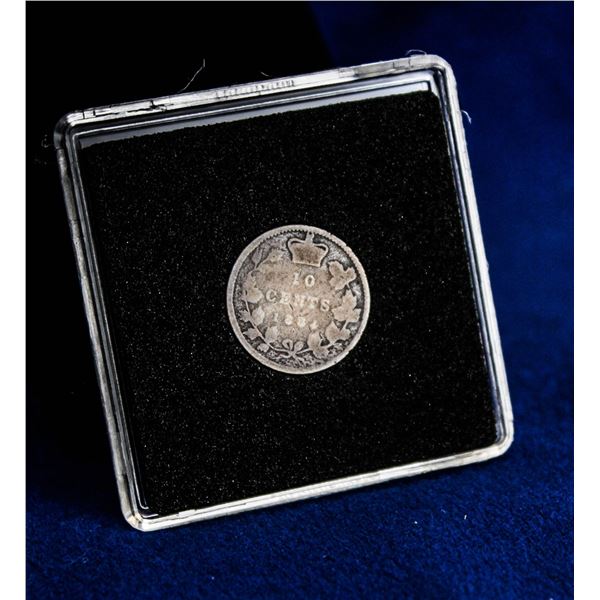 KEY DATE 1884 SILVER CANADA 10 CENT
