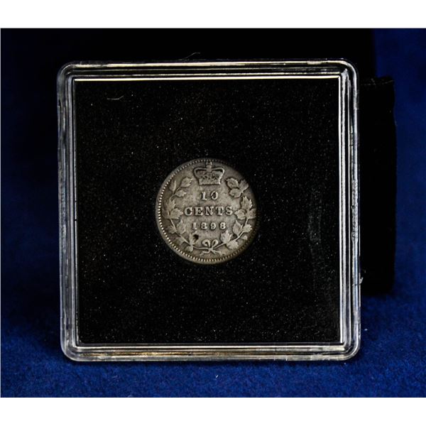 1898 VICTORIAN CANADA SILVER 10 CENT