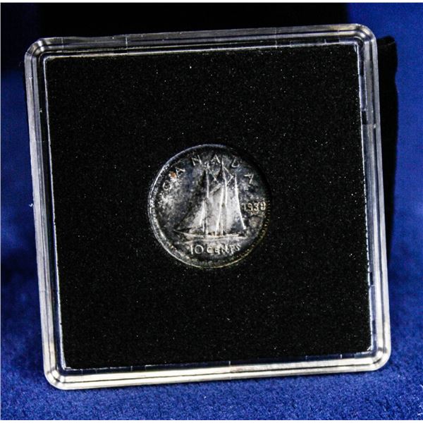 EXTRA-FINE CONDITION 1938 SILVER CANADA 10 CENT