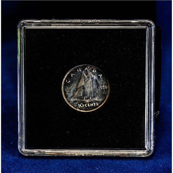 CHOICE MINTSTATE 1950 SILVER CANADA 10 CENT