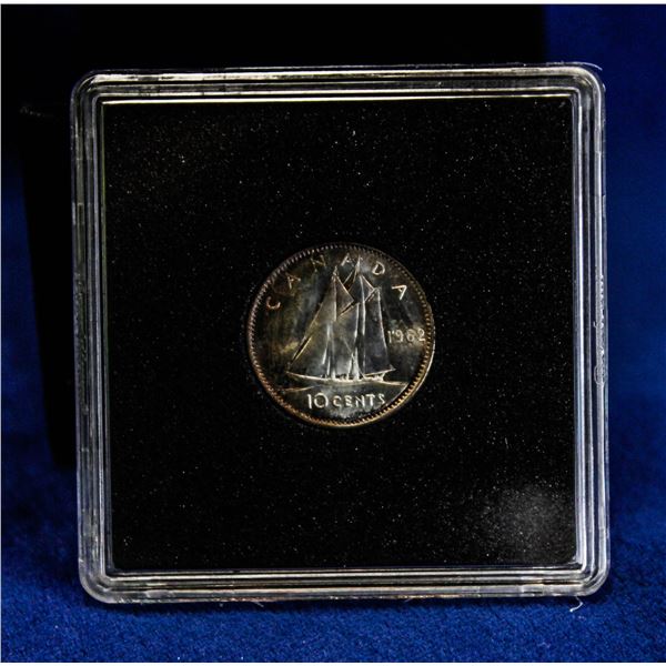 UNCIRCULATED 1962 CANADA SILVER 10 CENT