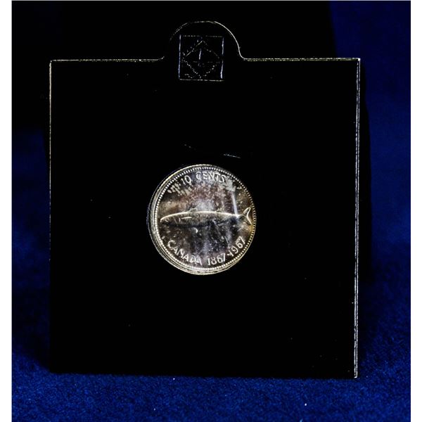 UNCIRCULATED 1967 CANADA SILVER 10 CENT