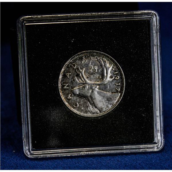 1937 EXTRA-FINE CONDITION SILVER 25 CENT