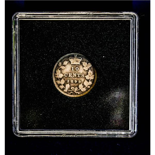 1899 SMALL 9 VARIETY VICTORIAN SILVER 10 CENT