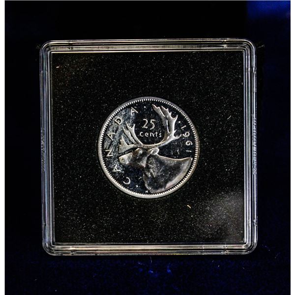 1961 PROOF-LIKE CAMEO SILVER 25 CENT