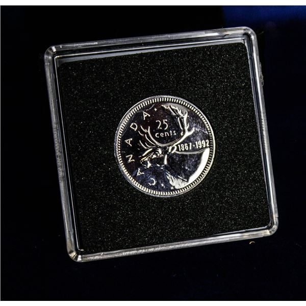 1992 CARIBOU CANADA 25 CENT. NOT ISSUED IN CHANGE