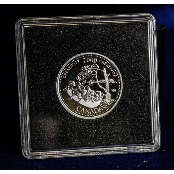 2000 PROOF SILVER CANADA 25C "CREATIVITY"