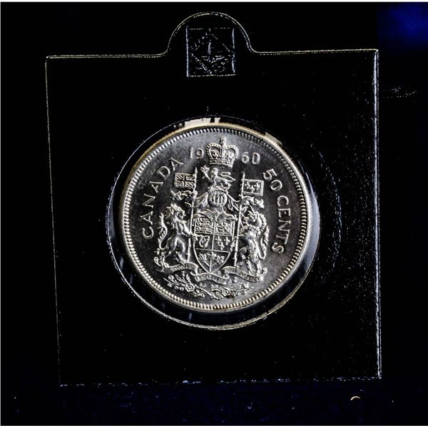 UNCIRCULATED 1960 CANADA SILVER 50 CENT