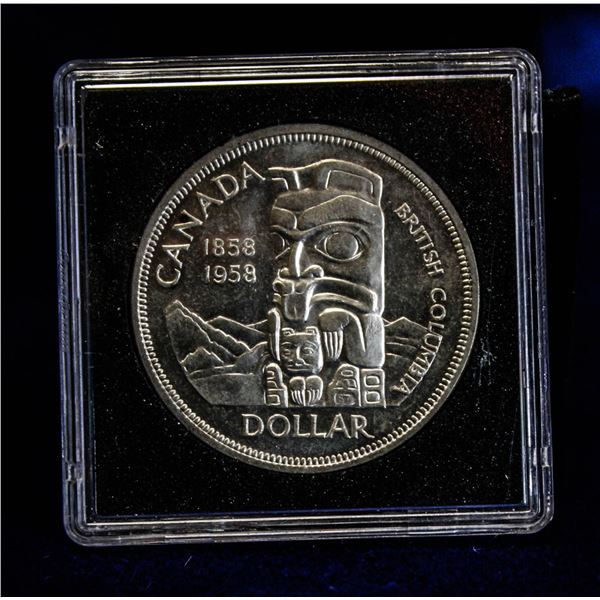 1958 CANADA SILVER TOTEM "DEATH DOLLAR"