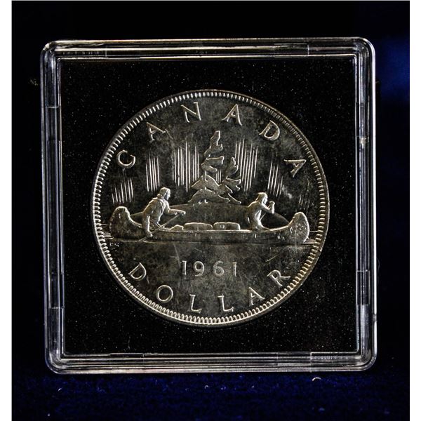 MINTSTATE 1961 CANADA SILVER DOLLAR.