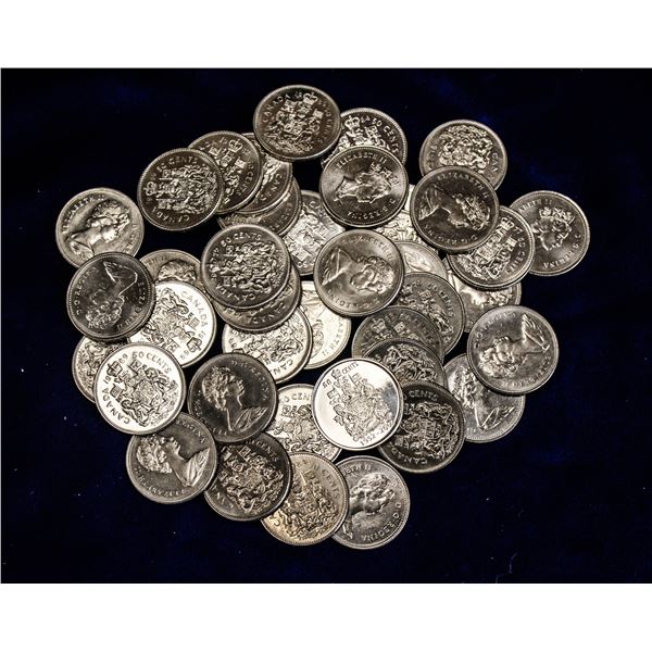 LOT OF 40- MIXED CANADA 50 CENT COINS