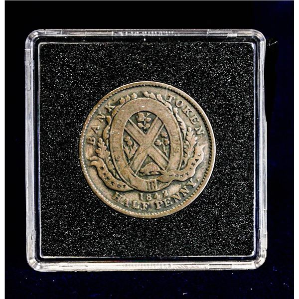BANK OF MONTREAL 1842 1/2 PENNY TOKEN