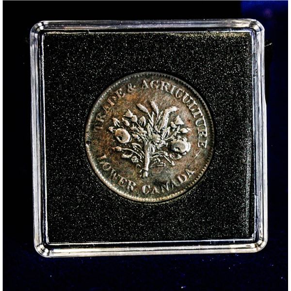 LOWER CANADA 1/2 CENT TRADE AND AGRICULTURE