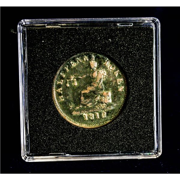 1812 LOWER CANADA 1/2 CENT TIFFIN TOKEN