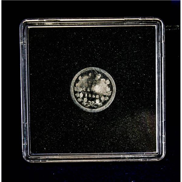 KEY DATE 1858 LARGE DATE CANADA SILVER 5 CENT