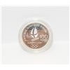 Image 2 : 1991 ALBERTVILLE FRANCE 100 FRANC SILVER PROOF