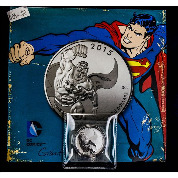 2015 .9999 SILVER $20 SUPERMAN COIN. DC COMICS