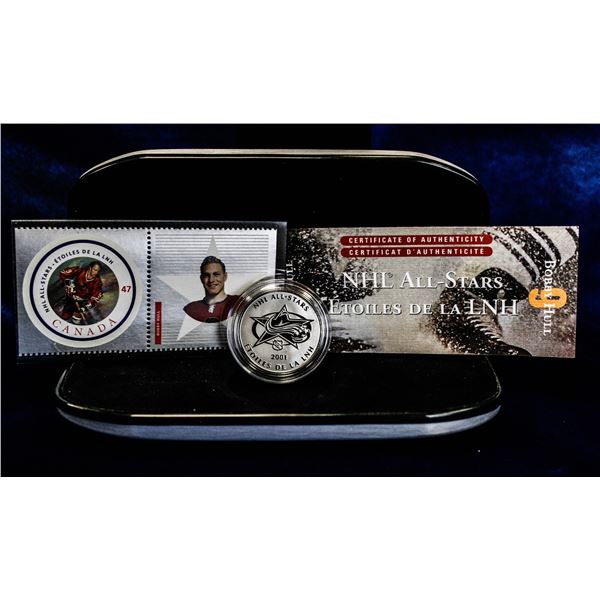 2001 NHL ALL STARS COMMEMORATIVE MEDAL/STAMP SET