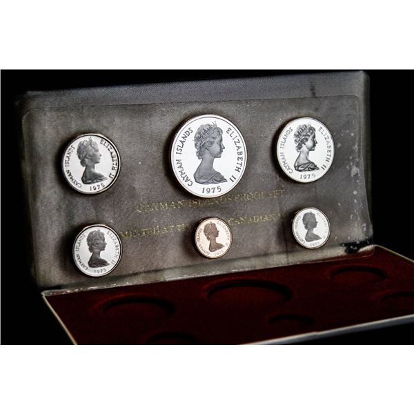 CAYMAN ISLANDS 1975 SILVER CASED PROOF SET