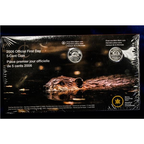 2006 TRANSITION, FIRST DAY OF ISSUE 5 CENT SET