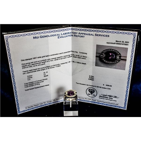 10K WHITE GOLD FANCY STYLE RING $4200.00