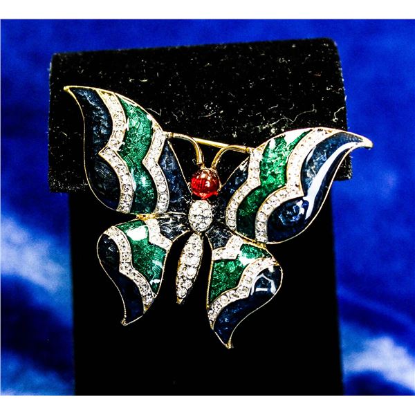 VINTAGE D'ORLAN PARIS DESIGNER COSTUME BROOCH