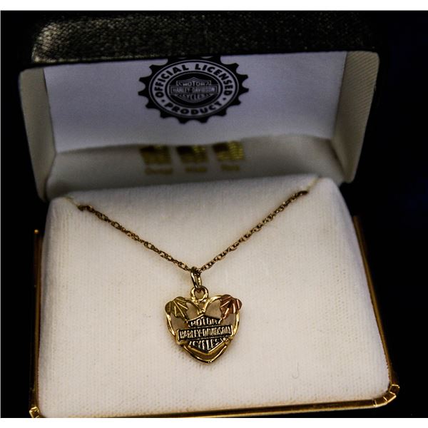 10K HARLEY DAVIDSON LISCENCED PENDANT ON CHAIN