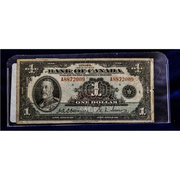ENGLISH BANK OF CANADA 1935 ISSUE $1 BANKNOTE