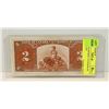 Image 2 : 1937 KING GEORGE VI CANADA $2 BANKNOTE