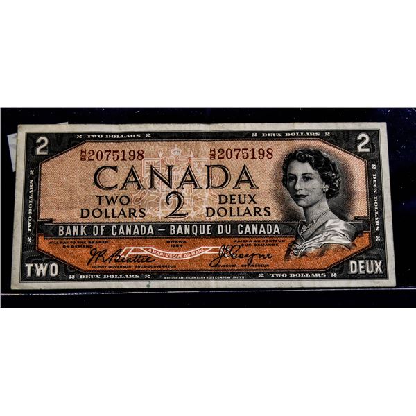 VF-EF CONDITION 1954 DEVILS FACE $2 NOTE