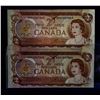 Image 1 : 2-SEQUENTIAL 1974 CANADA $2 BANKNOTES