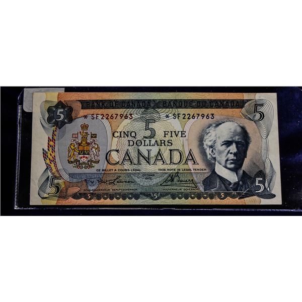 1973 $5 *SF REPLACEMENT "STAR" NOTE XF+