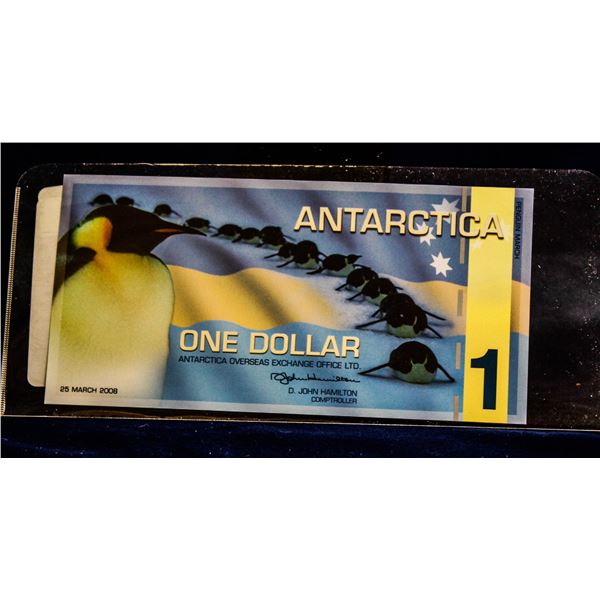 ANTARCTICA 2008 $1 POLYMER BANKNOTE