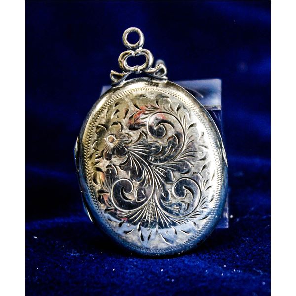 ORNATE VINTAGE .925 STERLING SILVER LOCKET