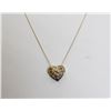 Image 1 : 18'' 10K GOLD 2 TONE HEART PENDANT AND CHAIN SET