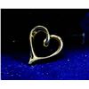 Image 1 : LARGE 14K GOLD HEART OPEN LOOP PENDANT
