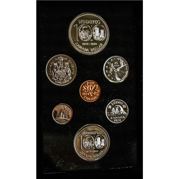1974 WINNIPEG SILVER DOUBLE DOLLAR SET