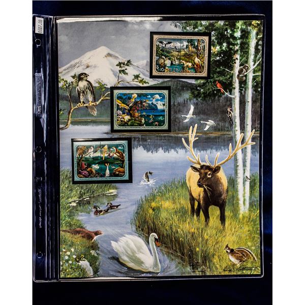 UNFRAMED WILDLIFE PRINT UNITED NATIONS STAMPS